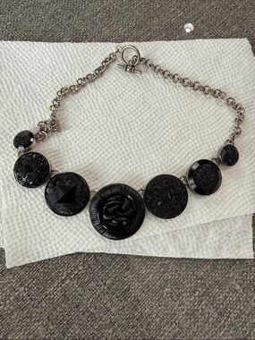 sterling Silver one of a kind vintage necklace brand JSVR Jaqueline Smiley